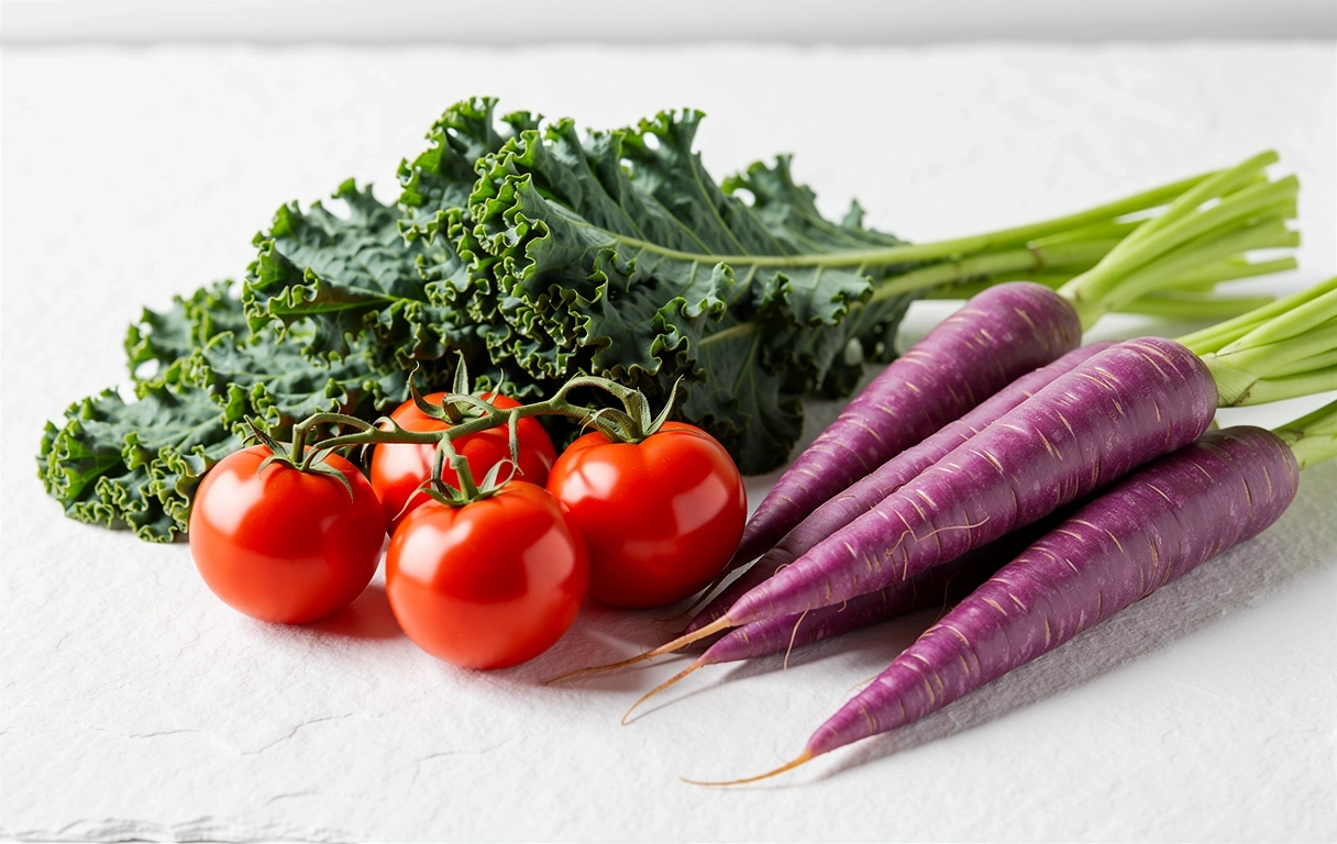 Variedad de vegetales frescos y orgánicos